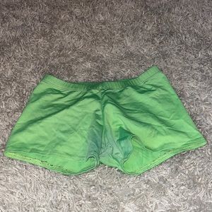Neon green shorts